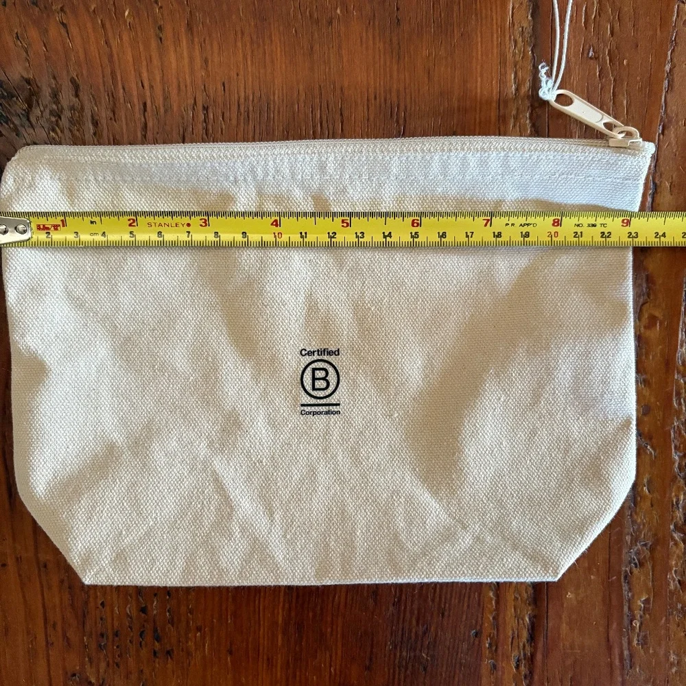 NWT Davines Cotton Canvas Cosmetic Pouch Bag
